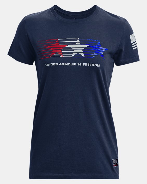 Women's UA Freedom Star T-Shirt, Blue, pdpMainDesktop image number 4